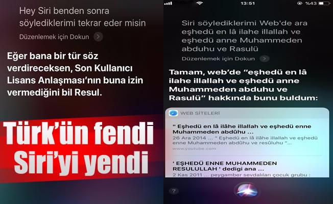 Türk'ün fendi Siri'yi yendi Türk'ün fendi Siri'yi yendi