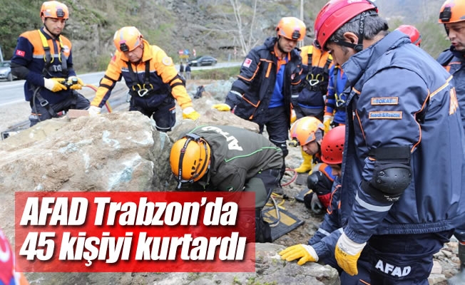 AFAD Trabzon’da 45 kişiyi kurtardı AFAD Trabzon’da 45 kişiyi kurtardı
