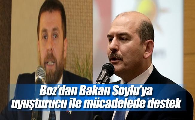 Boz’dan Bakan Soylu’ya uyuşturucu ile mücadelede destek Boz’dan Bakan Soylu’ya uyuşturucu ile mücadelede destek