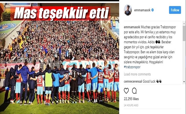 Mas teşekkür etti Mas teşekkür etti