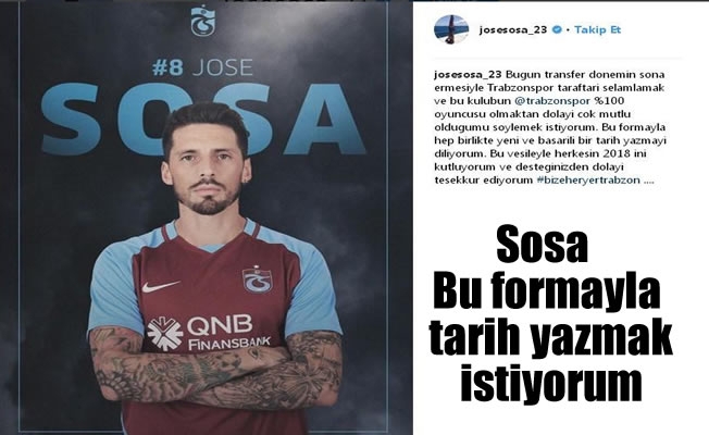 Sosa: "Trabzonspor'da olmaktan dolayı mutluyum" Sosa: "Trabzonspor'da olmaktan dolayı mutluyum"