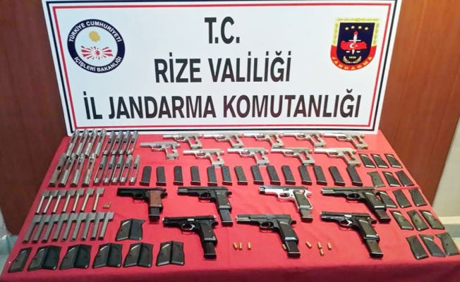Rize'de silah atölyesine operasyon Rize'de silah atölyesine operasyon