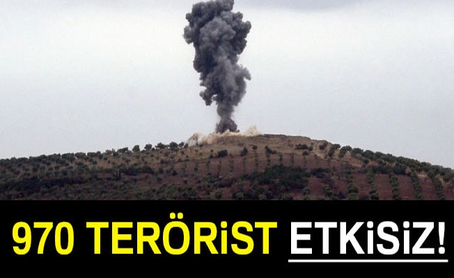 TSK: 970 terörist etkisiz hâle getirildi