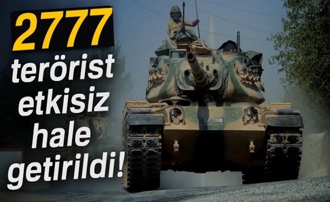 TSK: '2777 terörist etkisiz hale getirildi'