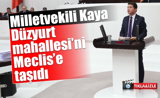 Milletvekili Kaya ,Düzyurt mahallesi'ni Meclis'e taşıdı Milletvekili Kaya ,Düzyurt mahallesi'ni Meclis'e taşıdı