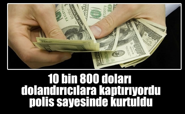 10 bin 800 doları dolandırıcılara kaptırıyordu 10 bin 800 doları dolandırıcılara kaptırıyordu