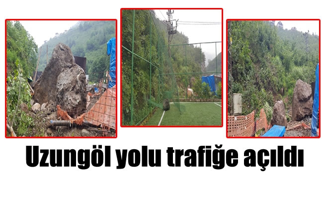 Uzungöl yolu trafiğe açıldı Uzungöl yolu trafiğe açıldı