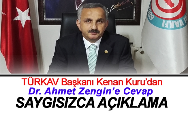 Trabzon TÜRKAV Başkanı Kenan KURU: SAYGISIZCA AÇIKLAMA, KAMUOYU VİCDANI RAHATSIZ… Trabzon TÜRKAV Başkanı Kenan KURU: SAYGISIZCA AÇIKLAMA, KAMUOYU VİCDANI RAHATSIZ…
