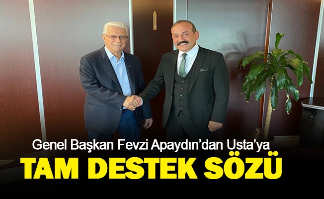 Türkiye Şoförler ve Otomobilciler Federasyonu Başkanı Fevzi Apaydın’dan Usta'ya Tam Destek Türkiye Şoförler ve Otomobilciler Federasyonu Başkanı Fevzi Apaydın’dan Usta'ya Tam Destek