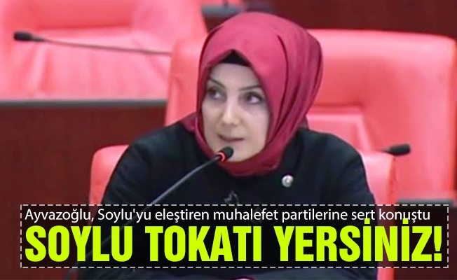 AK Parti Trabzon Milletvekili Bahar Ayvazoğlu; Soylu tokadı yersiniz!