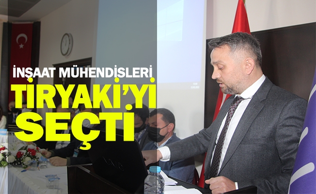 İnşaat Mühendisleri Odasında Mustafa Tiryaki Başkanlığa Seçildi