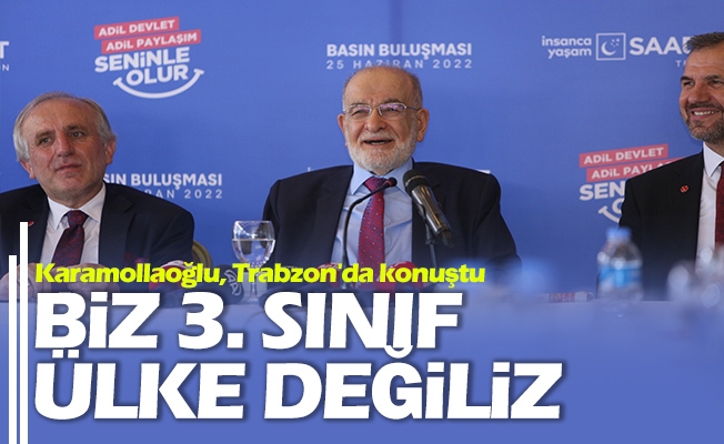 Saadet Partisi Genel Başkanı Temel Karamollaoğlu, Trabzon’da basın mensupları ile buluştu. 