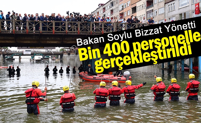 Trabzon’da gerçeğini aratmayan tatbikat!