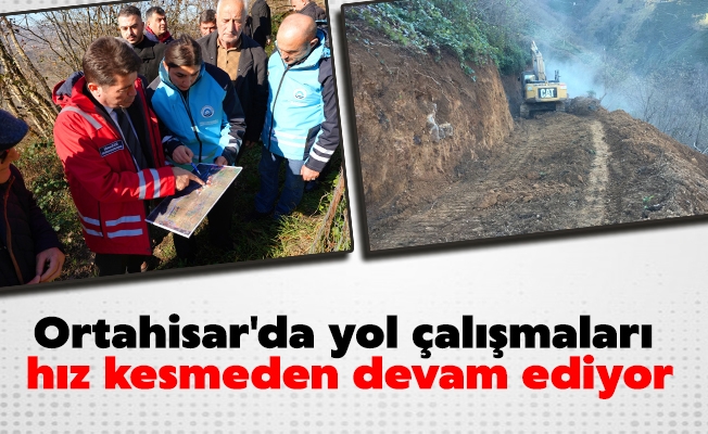 Ortahisar'da yol çalışmaları hız kesmeden devam ediyor 