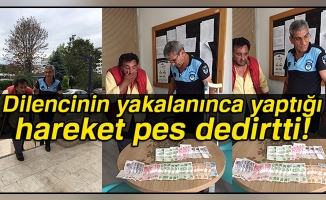 Yakalanınca iyileşen dilenciden 730 lira para çıktı