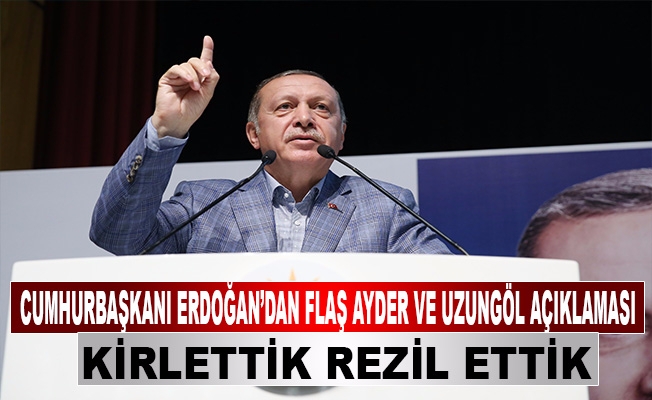 Cumhurbaşkanı Erdoğan Rize’de  konuştu