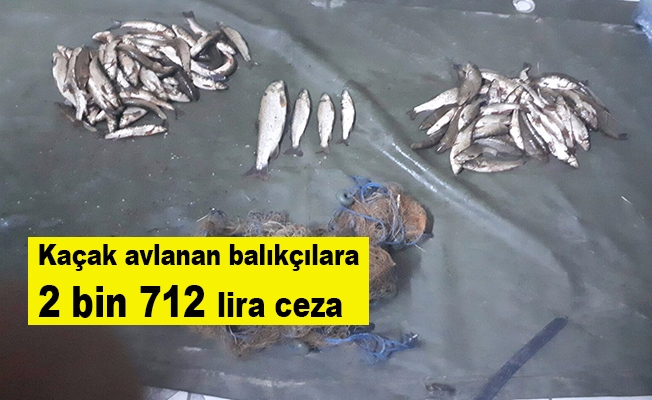 Gümüşhane’de kaçak avlanan balıkçılara 2 bin 712 lira ceza kesildi