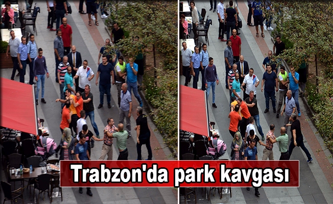 Trabzon'da park kavgası kameralara yansıdı