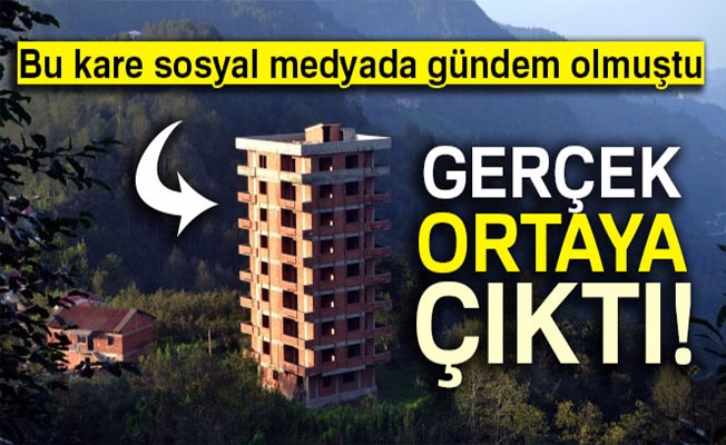 Trabzon'da sosyal medyada gündem olan 9 katlı binada gerçek ortaya çıktı