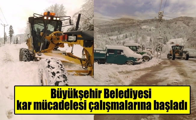 Büyükşehir Belediyesi kar mücadelesi çalışmalarına başladı