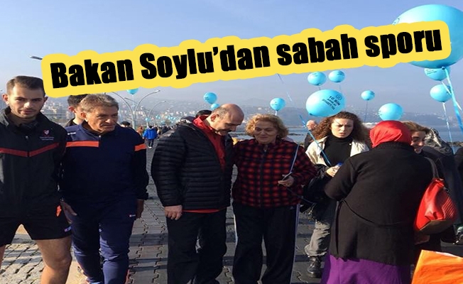 İçişleri Bakanı Süleyman Soylu, memleketi Trabzon’da sabahın ilk ışıklarını sabah sporuyla karşıladı.