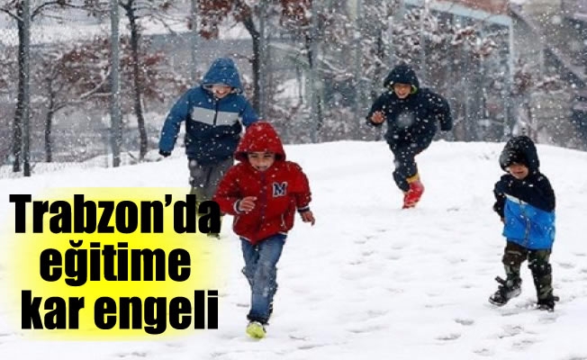 Trabzon'un Şalpazarı ilçesinde eğitime kar engeli