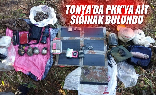 Trabzon'un Tonya ilçesinde PKK'ya ait sığınak bulundu