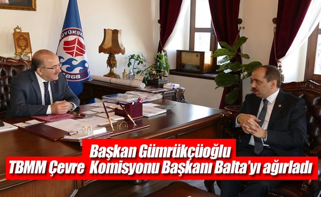 Başkan Gümrükçüoğlu, TBMM Çevre  Komisyonu Başkanı Balta’yı ağırladı