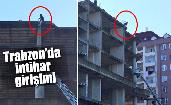 İnşaat halindeki binanın çatısına çıkarak intihar etmek istedi