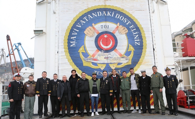 Trabzonspor'dan TCSG Dost Gemisi’ne ziyaret