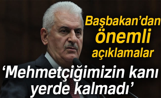 Başbakan Yıldırım: 'Mehmetçiğimizin kanı yerde kalmadı, Raco'yu da ele geçirdiler"
