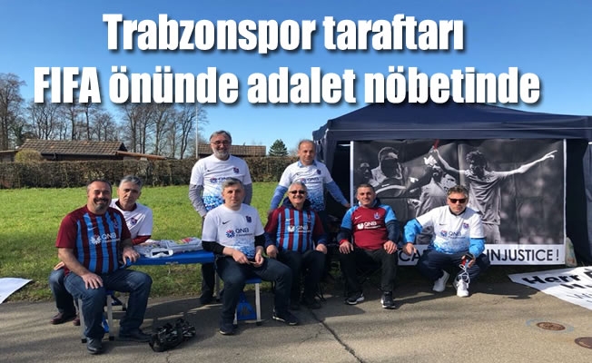 Trabzonspor taraftarı FIFA önünde adalet nöbetinde