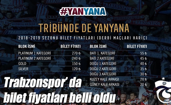 Trabzonspor'da bilet fiyatları belli oldu