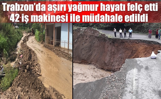 Trabzon'da aşırı yağmur hayatı felç etti