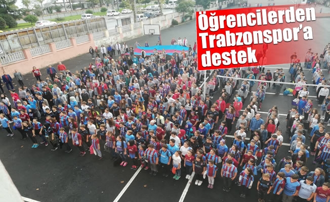 Öğrencilerden Trabzonspor'a destek