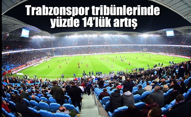 Trabzonspor tribünlerinde yüzde 14’lük artış