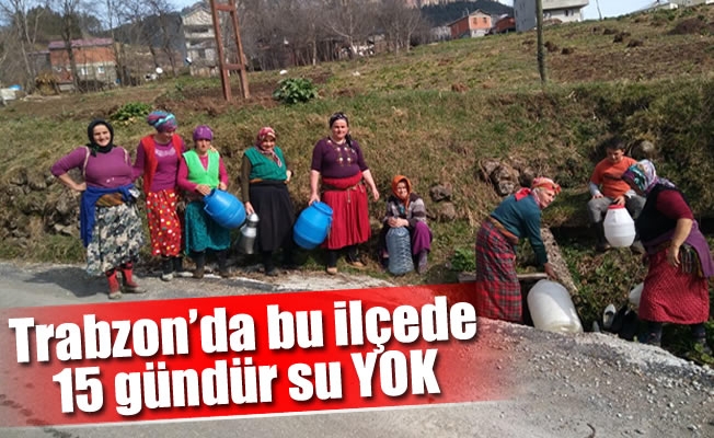 Trabzon'da bu ilçede 15 gündür su YOK