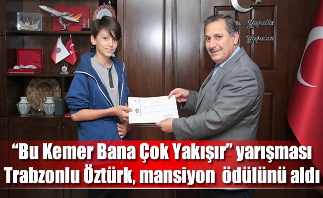 “Bu Kemer Bana Çok Yakışır” yarışmasında Trabzonlu Öztürk, mansiyon aldı