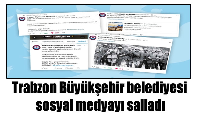 Trabzon Büyükşehir belediyesi sosyal medyayı salladı