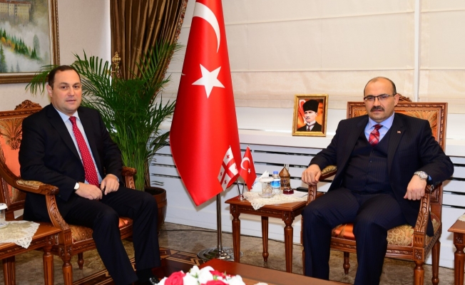 Gürcistan Ankara Büyükelçisi George Janjgava'dan Vali Ustaoğlu'na Ziyaret