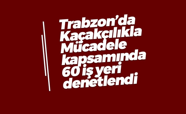 Trabzon'da 60 iş yeri denetlendi