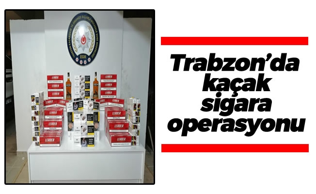 Trabzon'da 980 paket kaçak sigara ele geçirildi