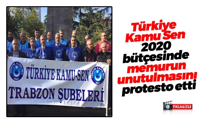Türkiye Kamu Sen, 2020 bütçesinde memurun unutulmasını protesto etti