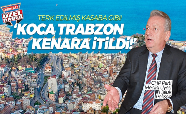 CHP Parti Meclisi Üyesi Pekşen: “Koca Trabzon kenara itildi"