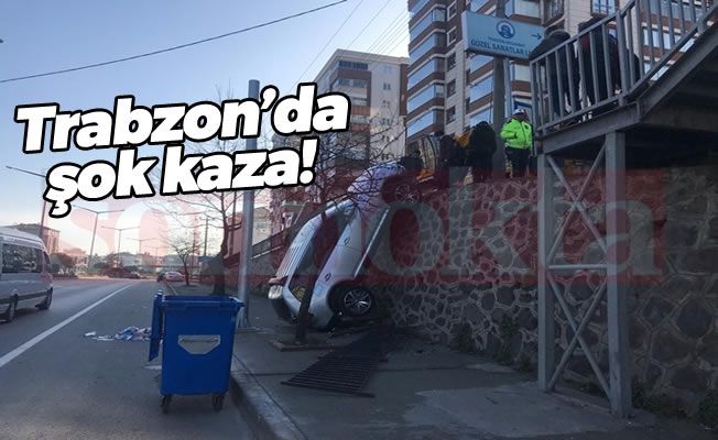 Trabzon'da şok kaza!