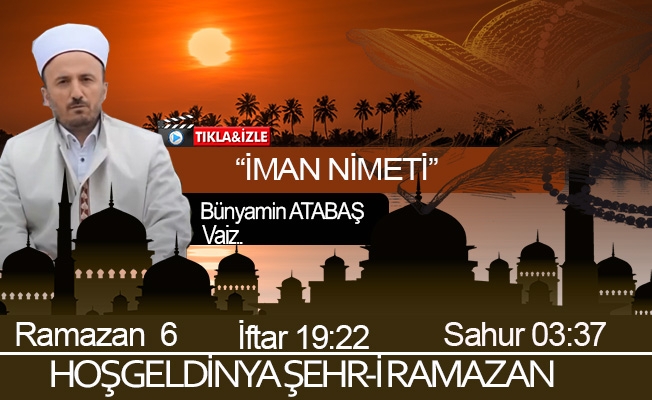 29 Nisan 2020 Trabzon iftar vakti "İman Nimeti"
