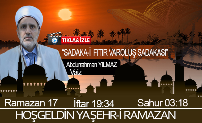 10 Mayıs 2020 Trabzon iftar vakti "Sadaka-ı Fıtır Varoluş Sadakası"