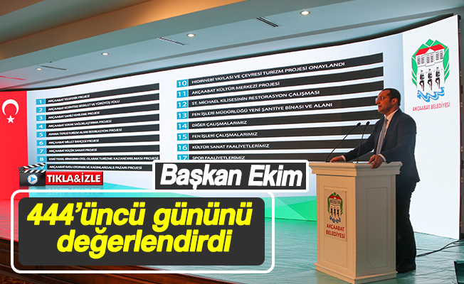 Akçaabat Belediye Başkanı Osman Nuri Ekim,  1 Yıllık Değerlendirme Toplantısı düzenledi.
