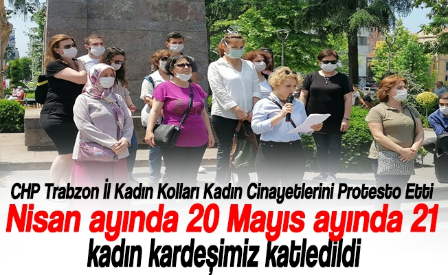CHP Trabzon İl Kadın Kolları, Atatürk Alanı’nda kadın cinayetleri ile ilgili açıklama yaptı.