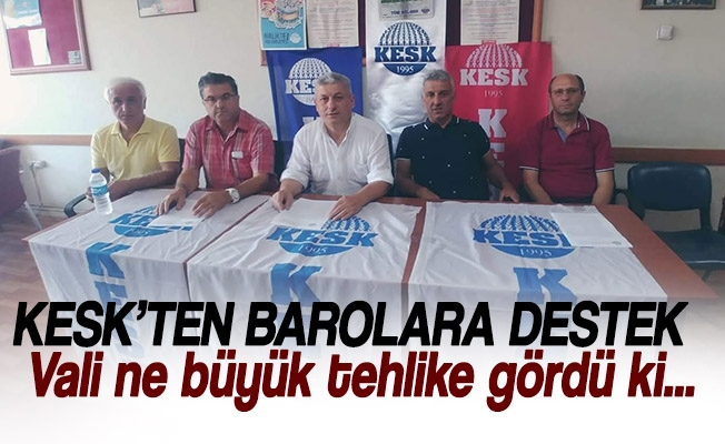 KESK Trabzon Şubesinden avukatlara destek geldi.